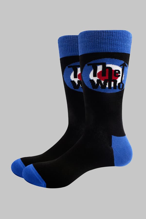 The Who Unisex Socks Classic Target Band Logo Official UK Size 7-11 Black UK Size 7-11