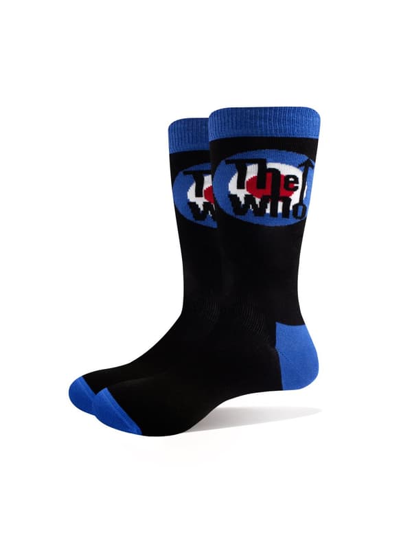 The Who Unisex Socks Classic Target Band Logo Official UK Size 7-11 Black UK Size 7-11