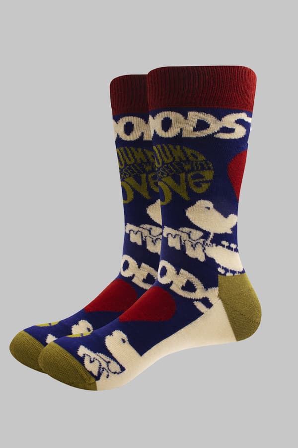 Woodstock Ankle Socks Surround Yourself Official Unisex Navy Blue (UK SIZE 7-11) UK Size 7-11