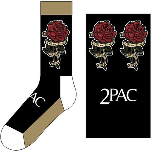 Tupac Unisex Ankle Socks: Rose (UK Size 7 - 11)