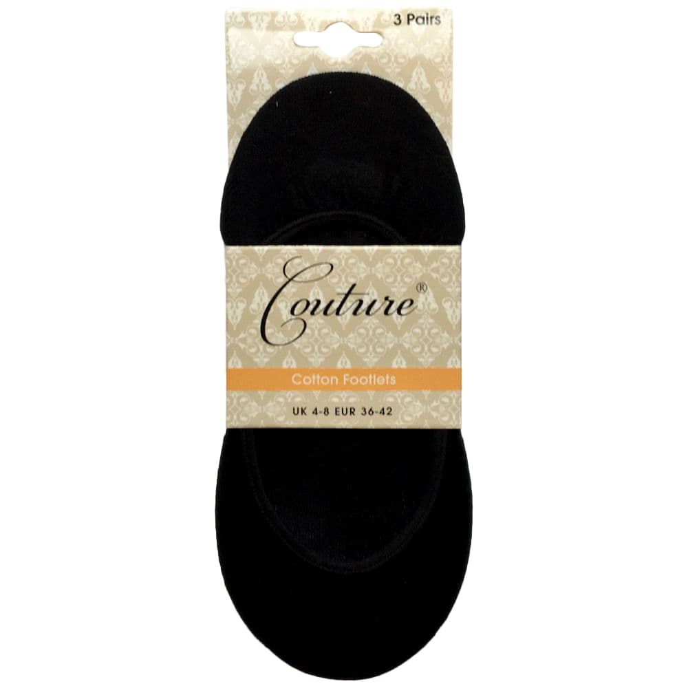 Couture Kvinnor/Damer bomullsfoderstrumpor (3 st.)