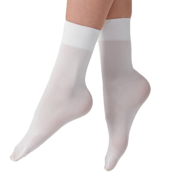Silky Dance Girls Essentials Ballet Socks White 12.5 UK-3.5 UK Child