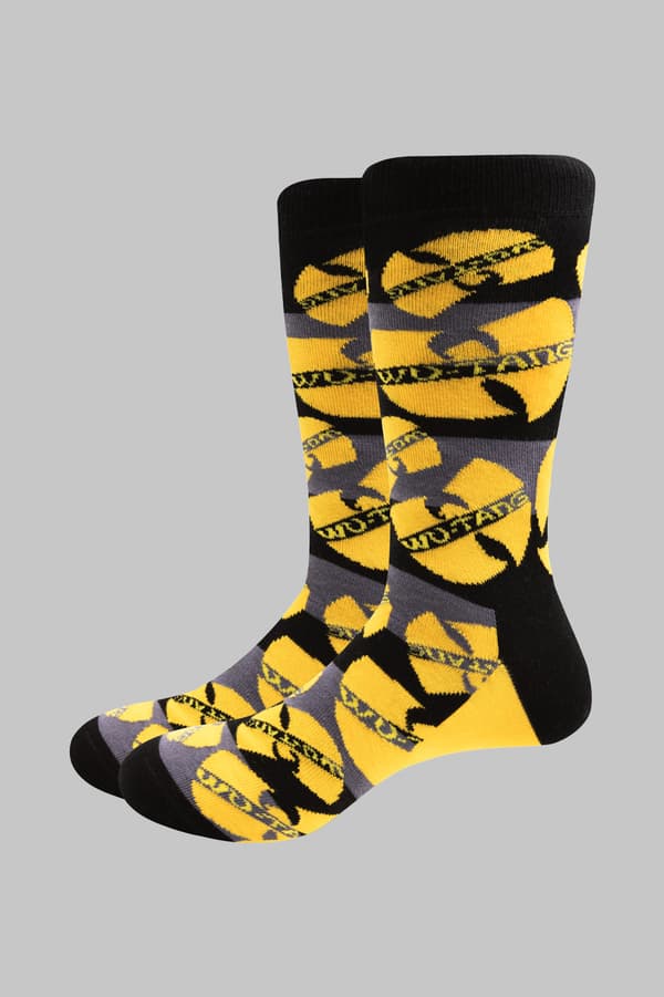 Wu-Tang Clan Socks Logo Repeat Yellow Official Unisex Yellow (UK SIZE 7-11) UK Size 7-11