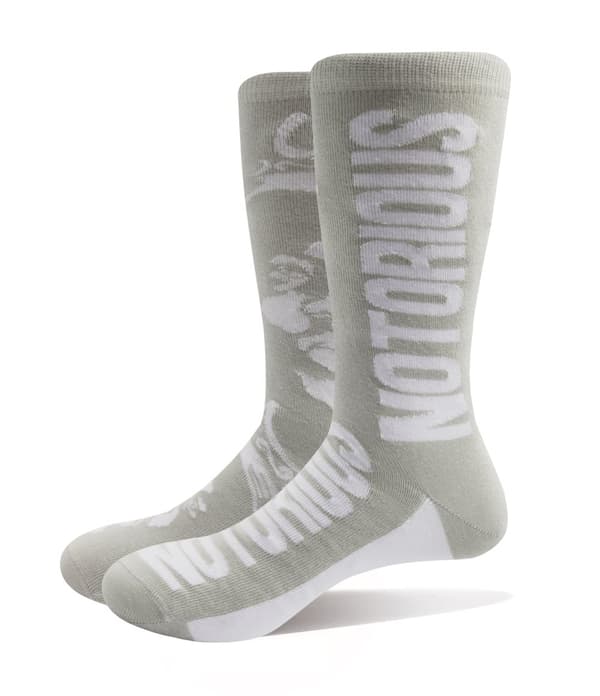 Biggie Smalls Socks Crown Monochrome Official Unisex Grey (UK SIZE 7-11) UK Size 7-11