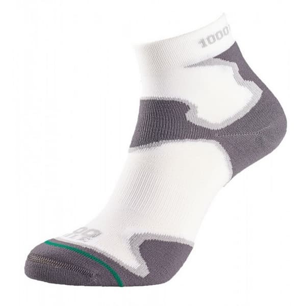 1000 Mile Womens/Ladies Fusion Ankle Socks White/Grey 3 UK-5 UK
