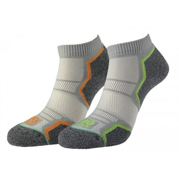 1000 Mile Mens Repreve Ankle Socks (Pack of 2) Silver/Grey 6 UK-8 UK