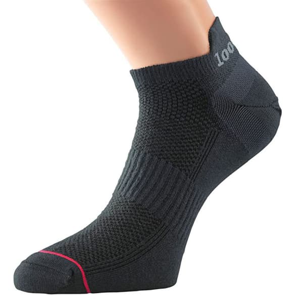 1000 Mile Womens/Ladies Liner Socks Black 3 UK-5 UK