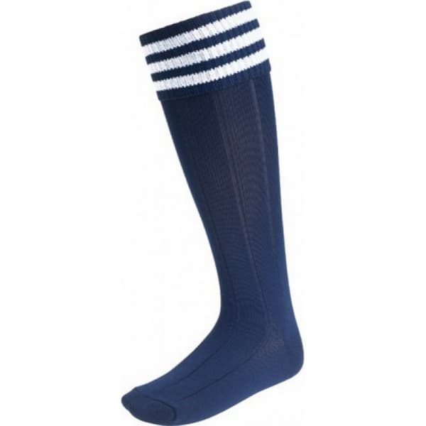 Euro Fotbollsstrumpor med randiga detaljer för barn/barn Navy/White 3 UK-6 UK