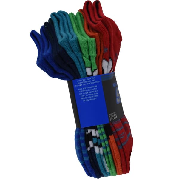 Skechers 6pk Boys Non Terry Low Cut Socks S115172-RDMT, til Dreng, Sokker, Flerfarvet