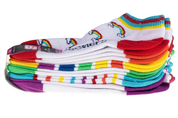Skechers 6pk Girls No Terry S115376-MULT, för Tjej, Strumpor, Flerfärgad