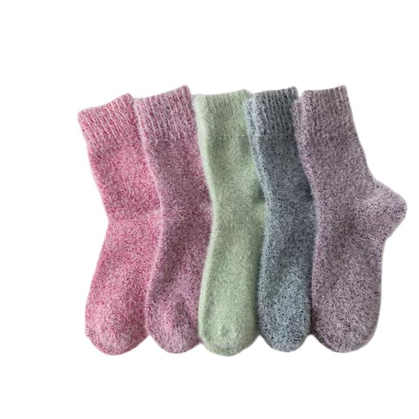 Blød vintersok 5-par MultiColor