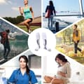 Miniatyrbilde 3 av 3: Kompressionsstrumpor Sport XL - Vit