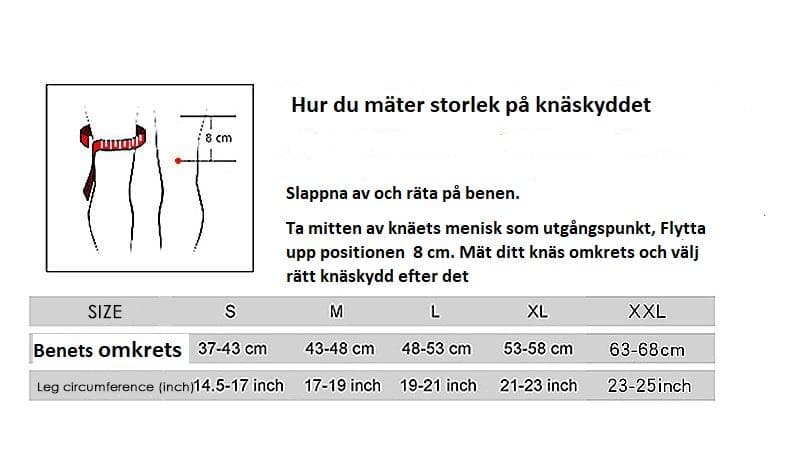 Knäskydd för smärtstöd med kompression