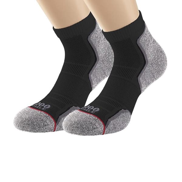 1000 Mile Womens/Ladies Recycled Ankle Socks (Pack of 2)