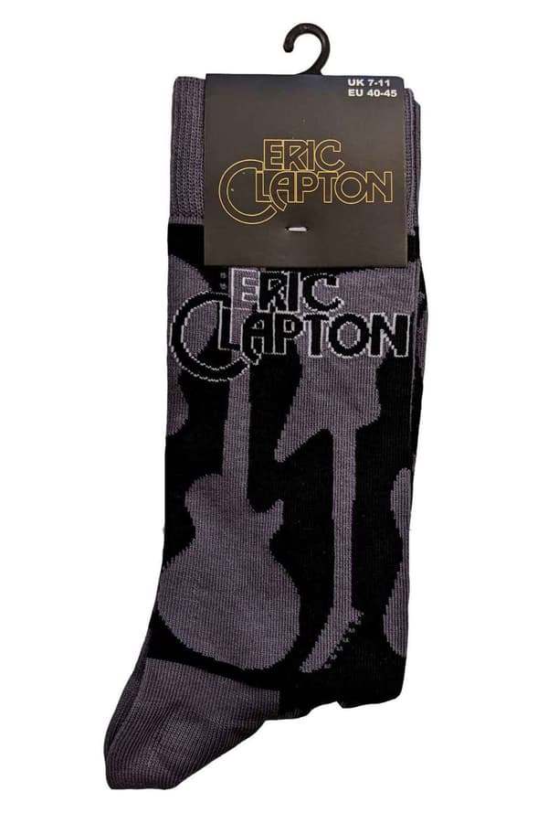 Eric Clapton Socks Guitars Official Unisex Grey Ankle (UK SIZE 7 - 11) UK Size 7-11