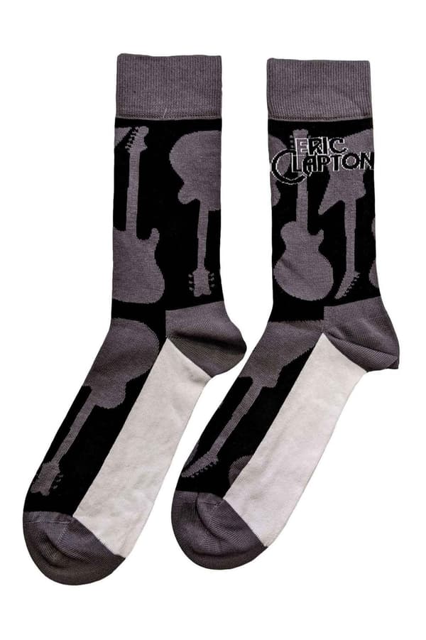 Eric Clapton Socks Guitars Official Unisex Grey Ankle (UK SIZE 7 - 11) UK Size 7-11