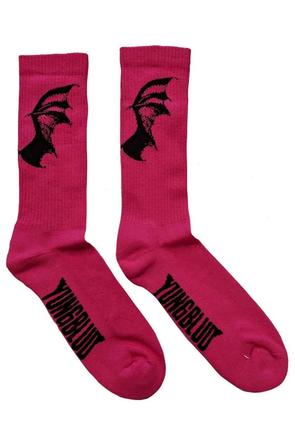Yungblud Socks Life on Mars Tour Official Unisex Pink Ankle (UK SIZE 7 - 11) UK Size 7-11