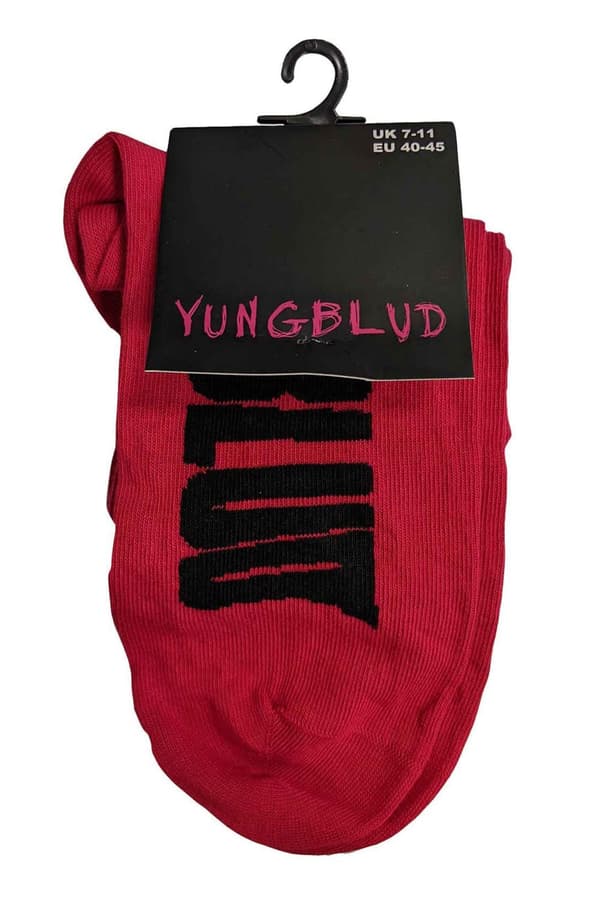 Yungblud Socks Occupy The UK Official Unisex Red Ankle (UK SIZE 7 - 11) UK Size 7-11