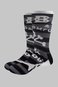 Miniatyrbild 4 av 4: CBGB Socks Omfug Logos Striped Official Unisex Black Ankle (UK SIZE 7 - 11) UK Size 7-11