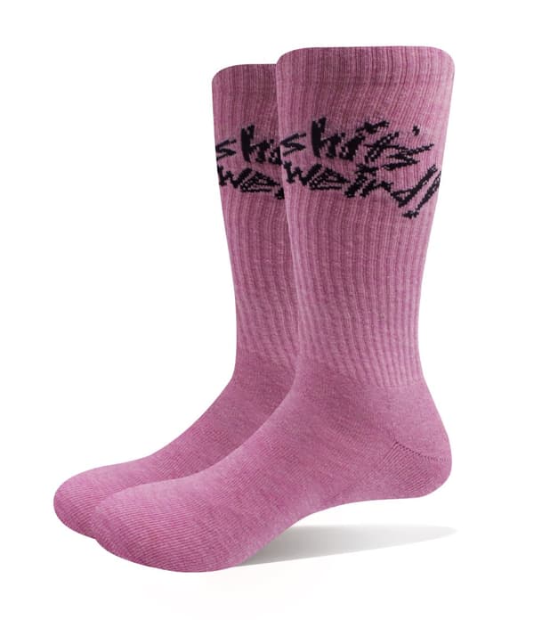 Yungblud Socks Weird! Logo Official Unisex Pink Ankle (UK SIZE 7 - 11) UK Size 7-11