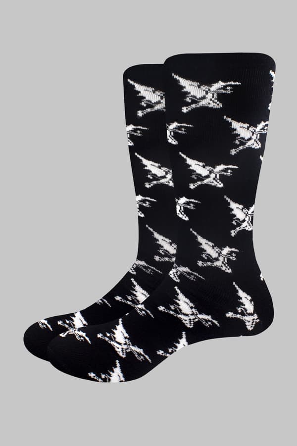 Black Sabbath Socks Demon Pattern Official Unisex Black Ankle (UK SIZE 7 - 11) UK Size 7-11