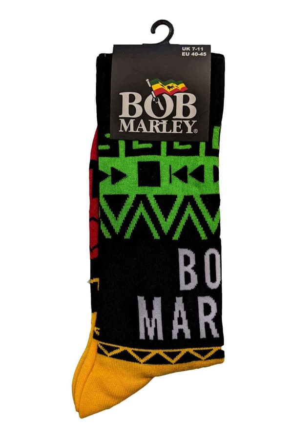 Bob Marley Socks Press Play Official Unisex Black Ankle (UK SIZE 7 - 11) UK Size 7-11