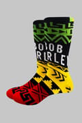Miniatyrbild 4 av 4: Bob Marley Socks Press Play Official Unisex Black Ankle (UK SIZE 7 - 11) UK Size 7-11