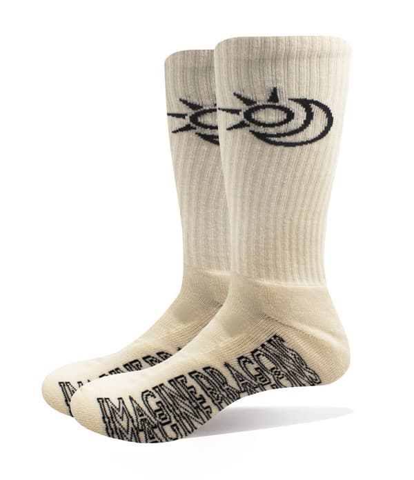 Imagine Dragons Socks Follow You Official Unisex White Ankle (UK SIZE 7-11) UK Size 7-11