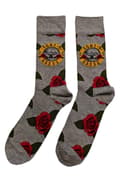 Miniatyrbild 2 av 4: Guns N' Roses Socks Bullet Roses Official Unisex Grey Ankle (UK SIZE 7 - 11) UK Size 7-11