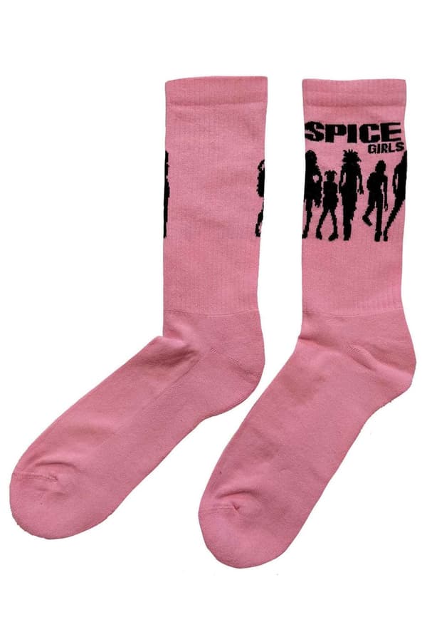 The Spice Girls Socks Silhouette Official Unisex Pink Ankle (UK SIZE 7 - 11) UK Size 7-11