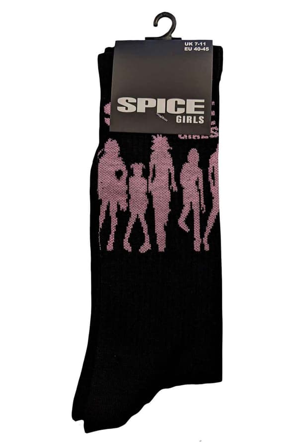 The Spice Girls Socks Silhouette Official Unisex Black Ankle (UK SIZE 7-11) UK Size 7-11