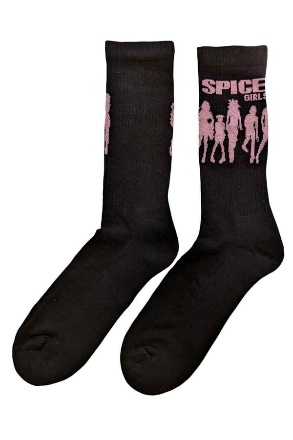The Spice Girls Socks Silhouette Official Unisex Black Ankle (UK SIZE 7-11) UK Size 7-11
