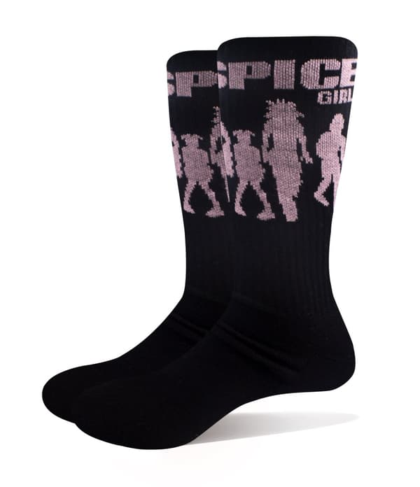 The Spice Girls Socks Silhouette Official Unisex Black Ankle (UK SIZE 7-11) UK Size 7-11