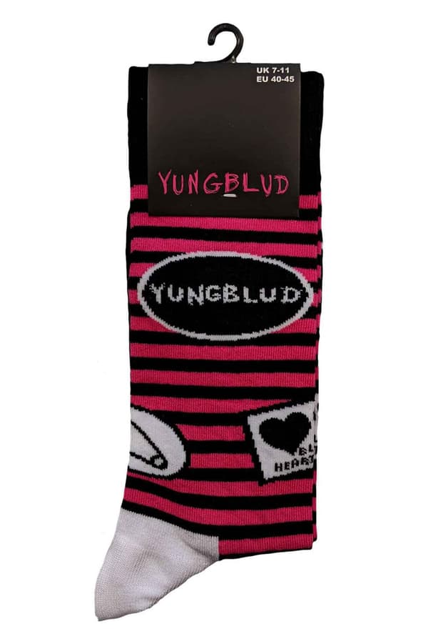 Yungblud Socks Symbols Logo Official Unisex Black Ankle (UK SIZE 7 - 11) UK Size 7-11