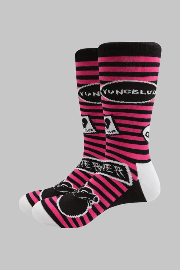 Yungblud Socks Symbols Logo Official Unisex Black Ankle (UK SIZE 7 - 11) UK Size 7-11