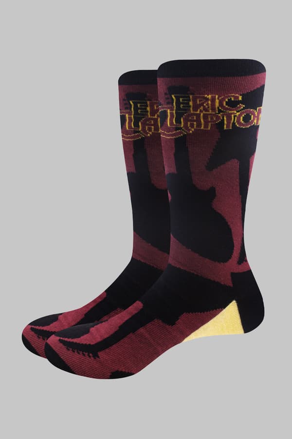 Eric Clapton Socks Guitars Official Unisex Red Ankle (UK SIZE 7 - 11) UK Size 7-11