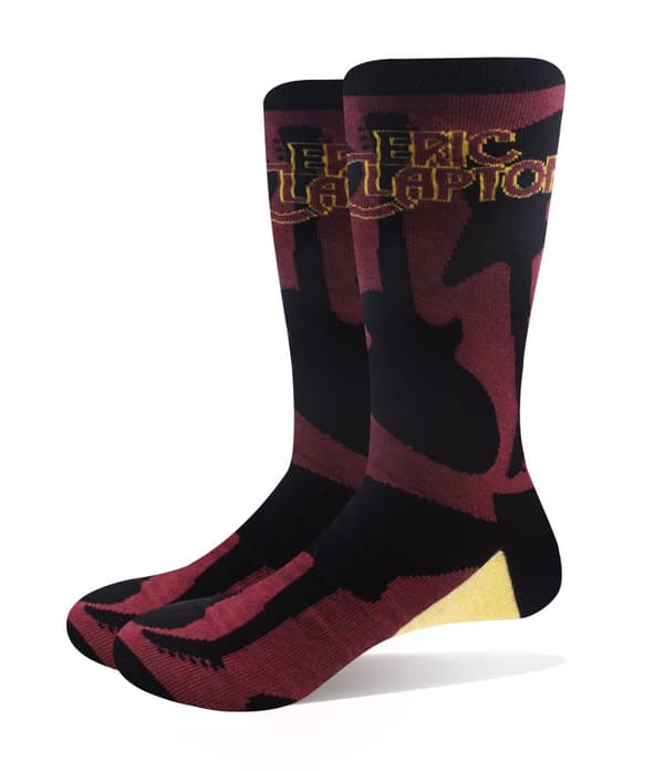 Eric Clapton Socks Guitars Official Unisex Red Ankle (UK SIZE 7 - 11) UK Size 7-11