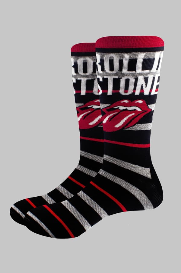 The Rolling Stones Socks Logo and Tongue Official Unisex Ankle (UK SIZE 7 - 11) UK Size 7-11