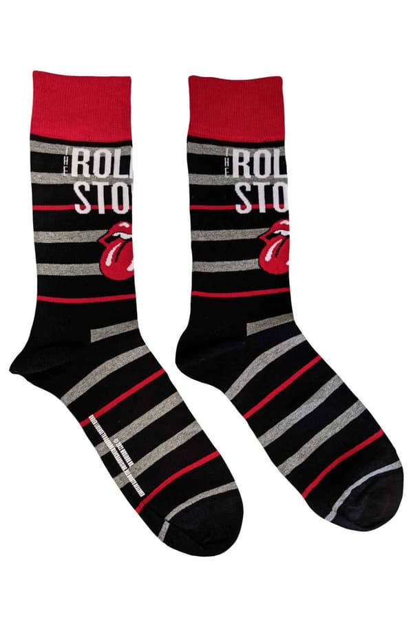 The Rolling Stones Socks Logo and Tongue Official Unisex Ankle (UK SIZE 7 - 11) UK Size 7-11