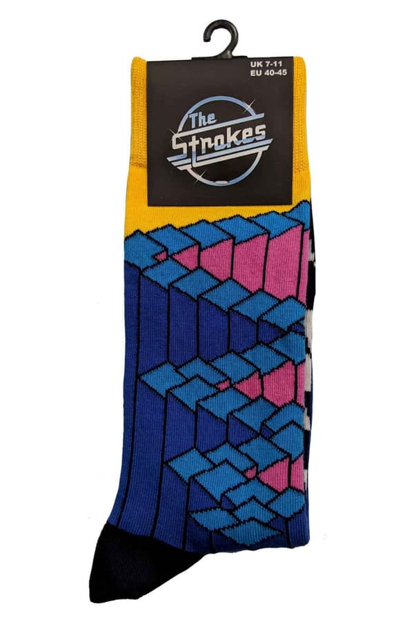 The Strokes Socks Angles Band Logo Official Unisex Blue Ankle (UK SIZE 7-11) UK Size 7-11