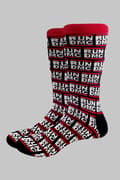Miniatyrbild 4 av 4: Run DMC Socks All Over Logo Official Unisex Black Ankle (UK SIZE 7 - 11) UK Size 7-11