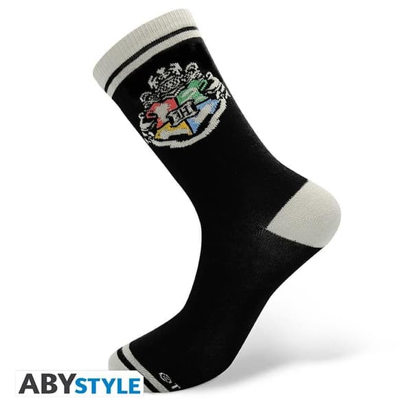 HARRY POTTER - Strumpor - Black & Grey - Hogwarts