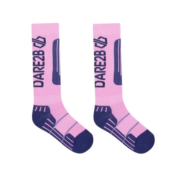 Dare 2B Childrens/Kids Performance Ski Socks Orchid/Moonlight Denim 6 UK Child-8 UK Child