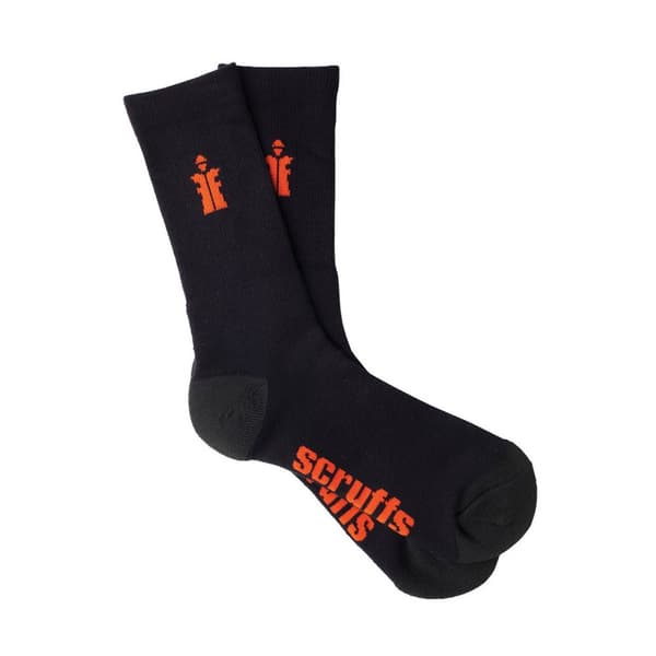 Scruffs Mens Work Socks (Pack of 3) Black 10 UK-13 UK