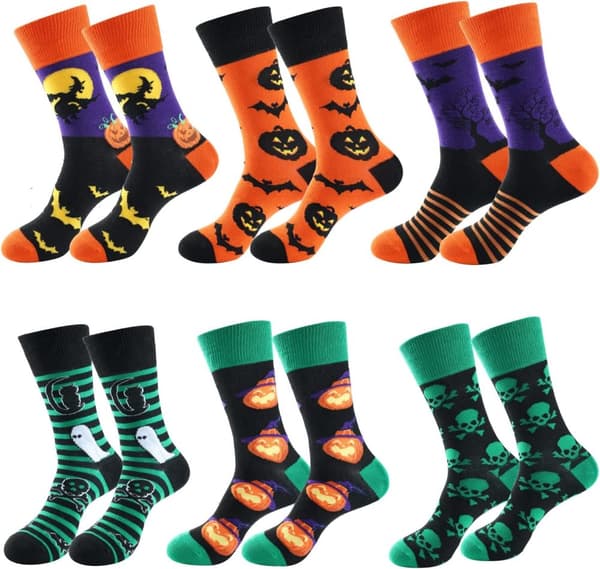 Kompressionsstrumpor Halloween 6-pack