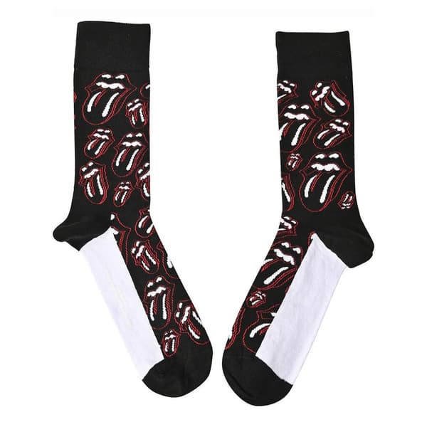 The Rolling Stones Unisex Adult Outline Tongues Ankle Socks Black 7 UK-11 UK