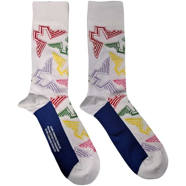 Paul McCartney Unisex Adult Wings Logo Ankle Socks White 7 UK-11 UK