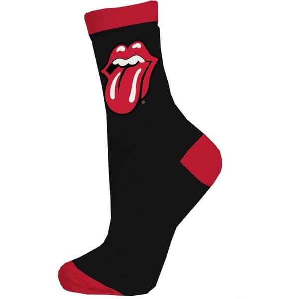 The Rolling Stones Unisex ankelsokker med tunge for voksne Black/Red 7 UK-11 UK
