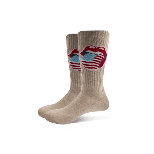 The Rolling Stones Unisex sokker med amerikansk flag til voksne Natural/Brown 7 UK-11 UK