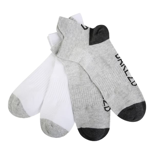 Dare 2B Unisex Accelerate Contrast Ankle Socks för vuxna (2 st.) White/Ash Grey 3 UK-5 UK